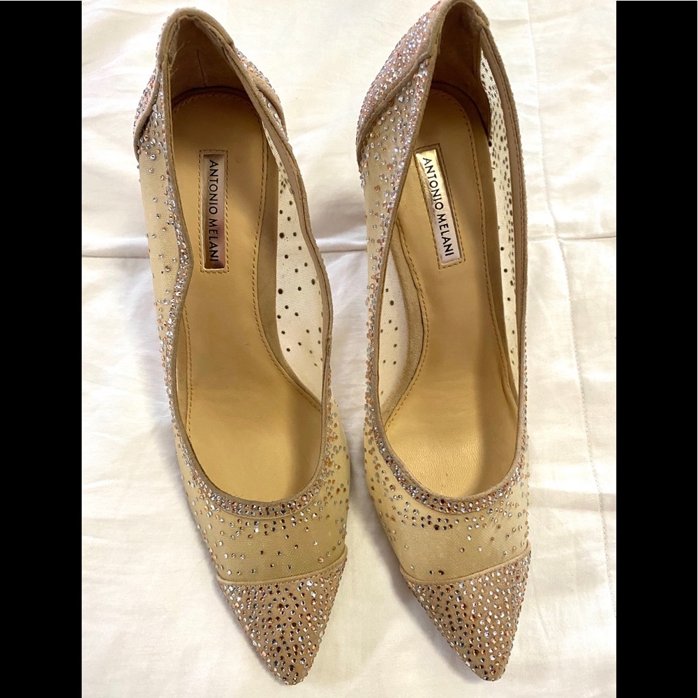 💎Sparkly Nude Heels
